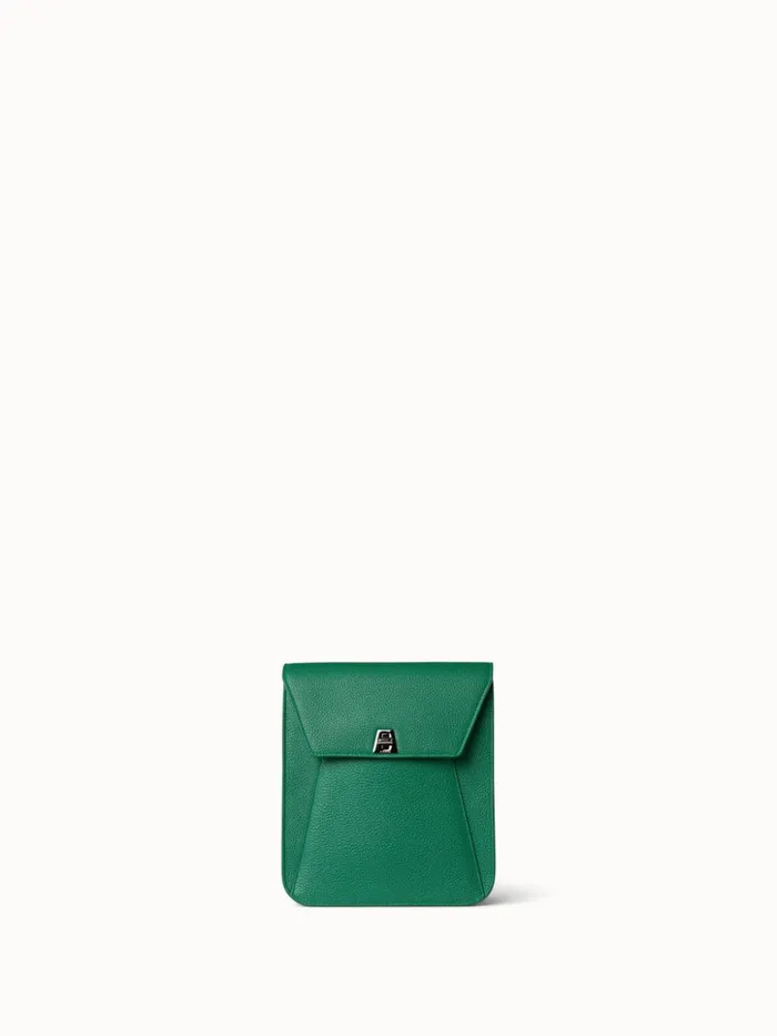 Little Anouk Messenger Bag In Leather Aloe Women Akris Messenger Bags