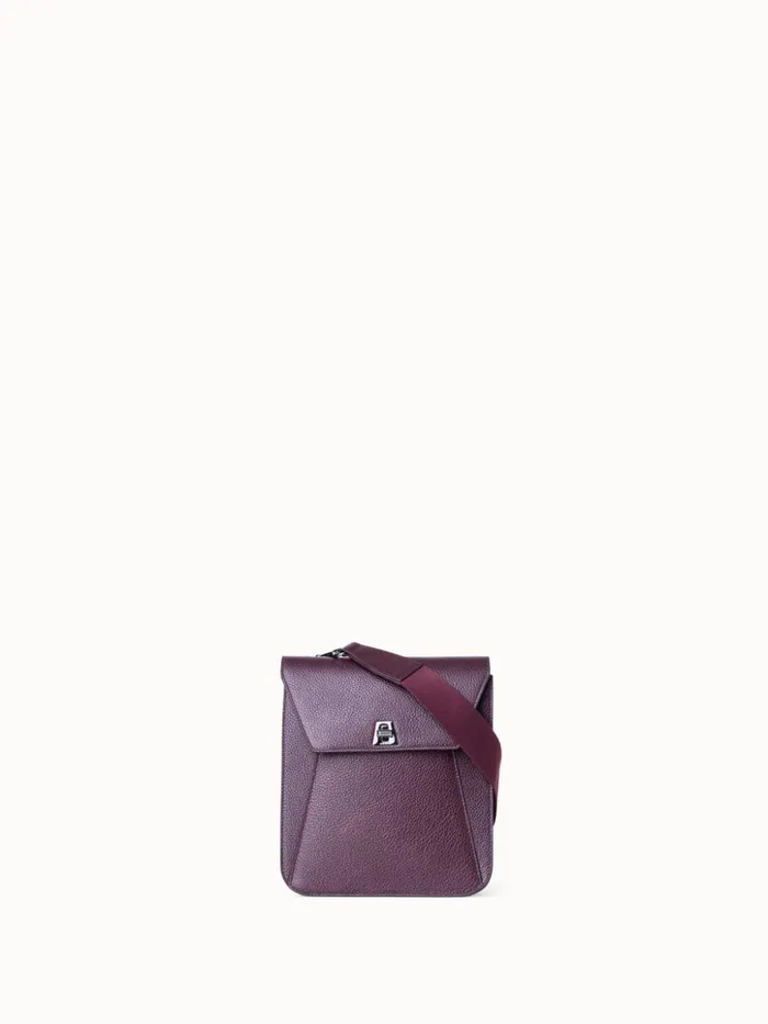 Little Anouk Messenger Bag In Leather Burgundy Women Akris Mini Bags