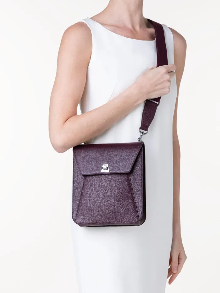 Little Anouk Messenger Bag In Leather Burgundy Women Akris Mini Bags