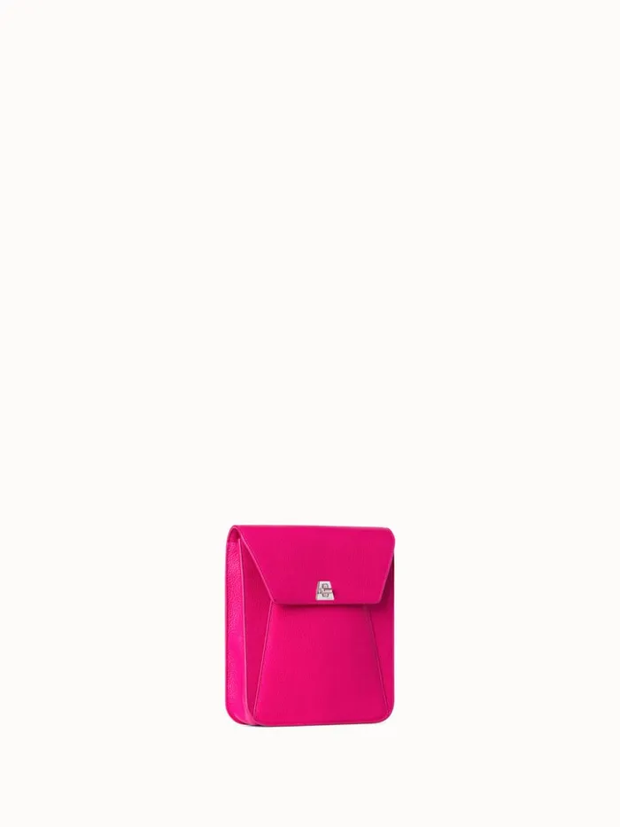 Little Anouk Messenger In Calf Leather Pink Women Akris Messenger Bags