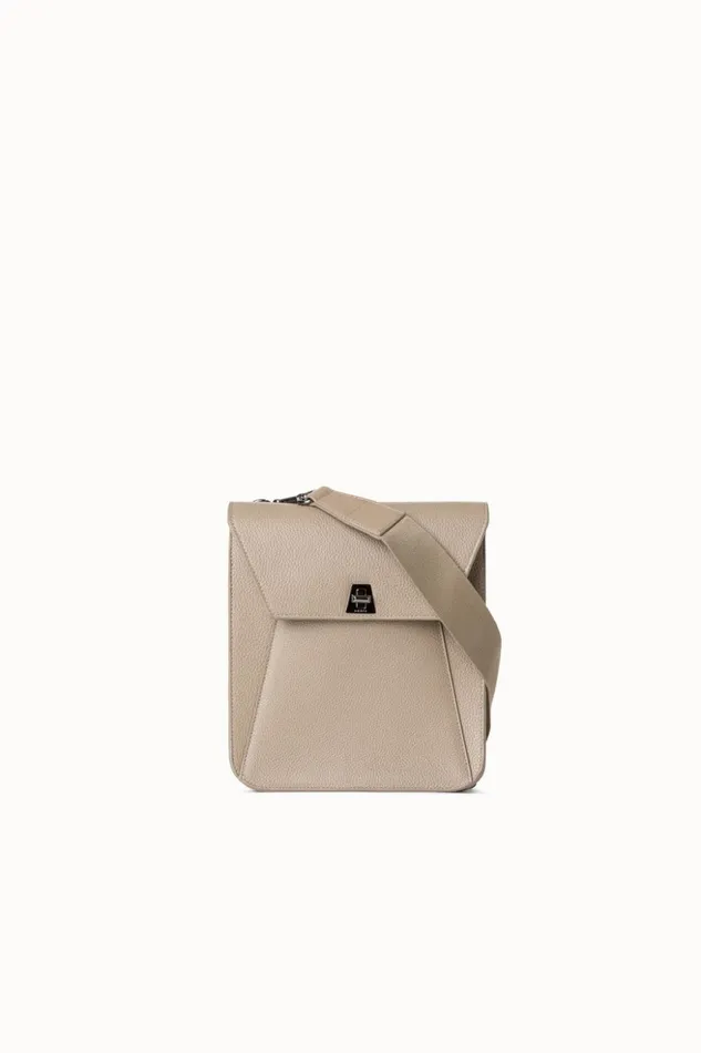 Little Anouk Messenger In Calf Leather Seagrass Women Akris Crossbody Bags