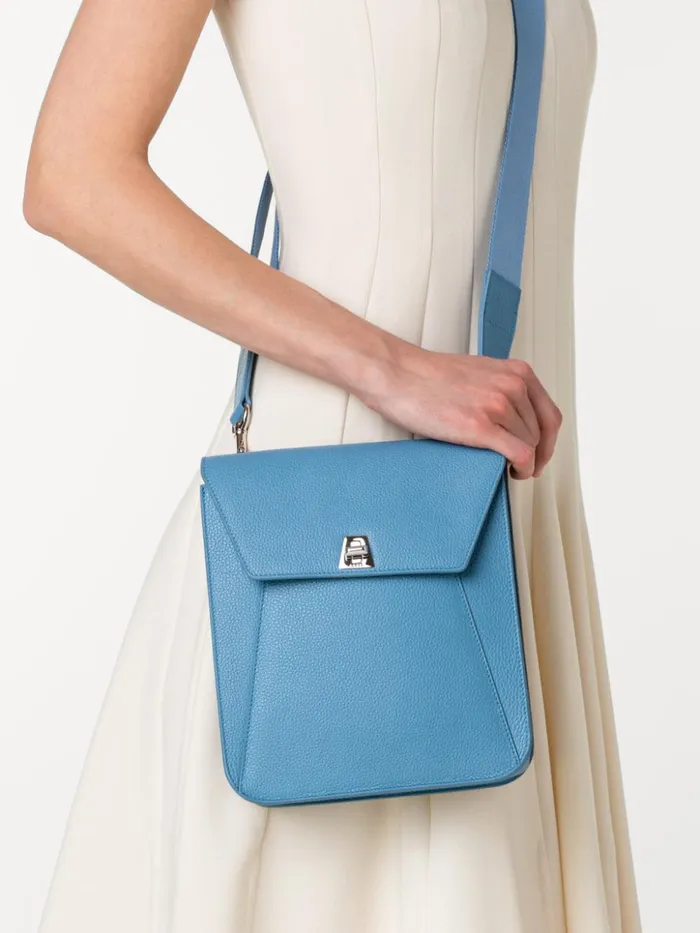 Little Anouk Messenger In Calf Leather Sky Women Akris Mini Bags
