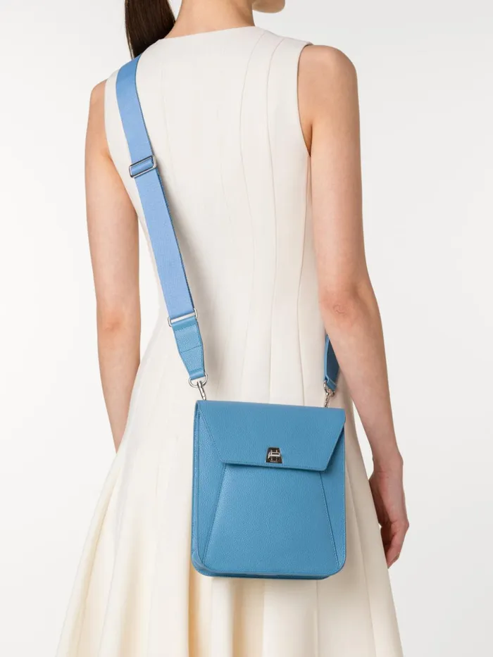 Little Anouk Messenger In Calf Leather Sky Women Akris Mini Bags