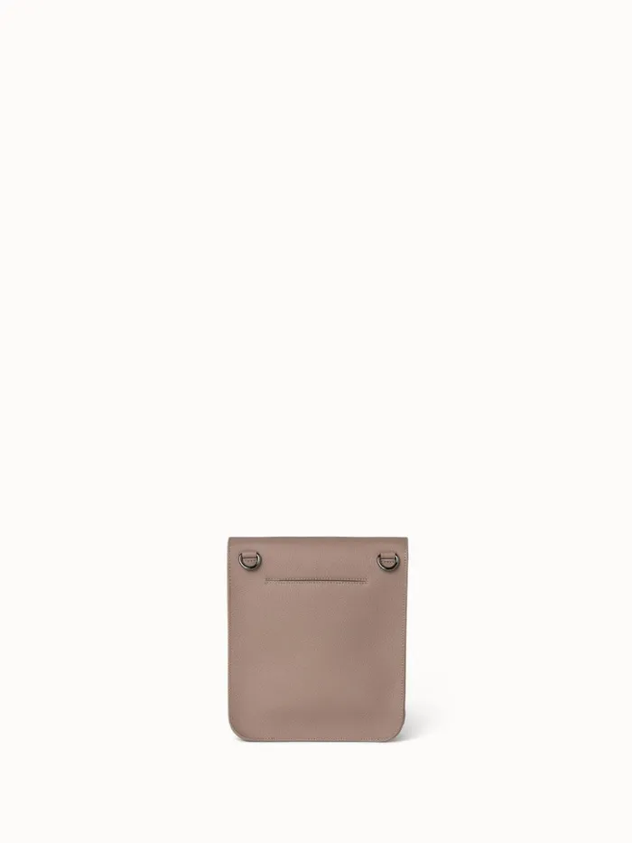 Little Anouk Messenger In Calf Leather Taupe Women Akris Messenger Bags