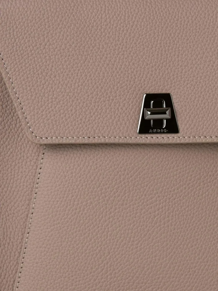 Little Anouk Messenger In Calf Leather Taupe Women Akris Messenger Bags