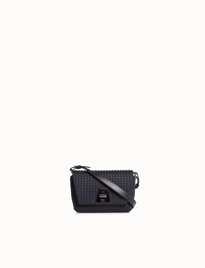 Little Day Bag In Techno Trapezoid Fabric Black Women Akris Mini Bags