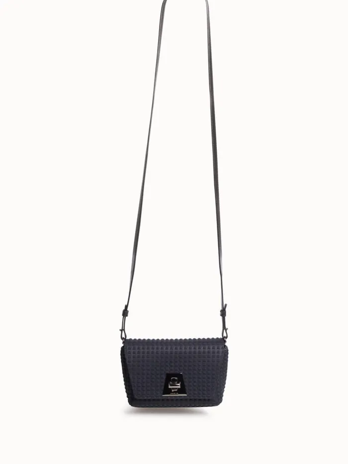 Little Day Bag In Techno Trapezoid Fabric Black Women Akris Mini Bags