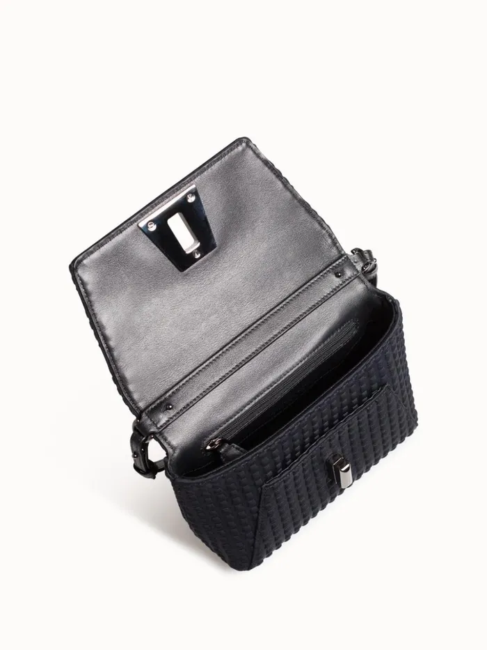 Little Day Bag In Techno Trapezoid Fabric Black Women Akris Mini Bags