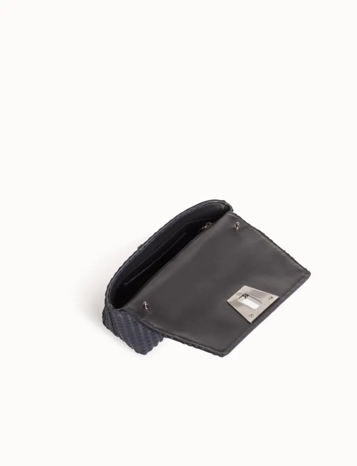 Little Day Bag In Techno Trapezoid Fabric Black Women Akris Mini Bags
