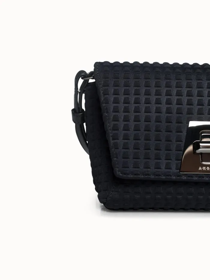 Little Day Bag In Techno Trapezoid Fabric Black Women Akris Mini Bags