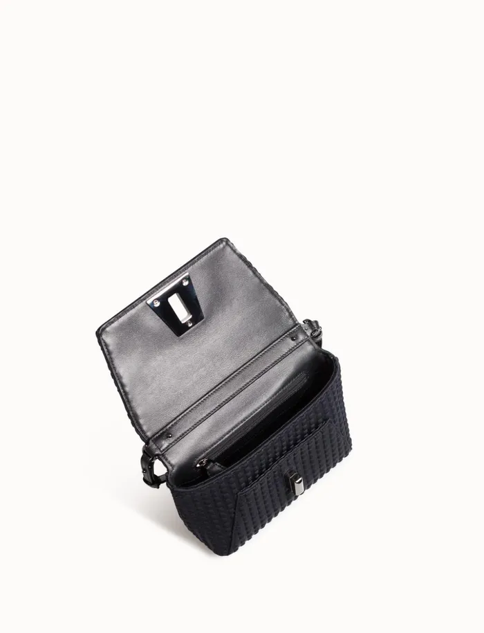 Little Day Bag In Techno Trapezoid Fabric Black Women Akris Mini Bags