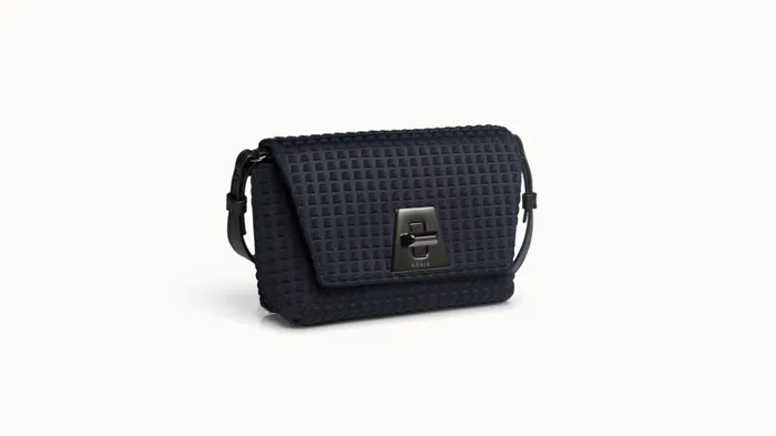 Little Day Bag In Techno Trapezoid Fabric Black Women Akris Mini Bags