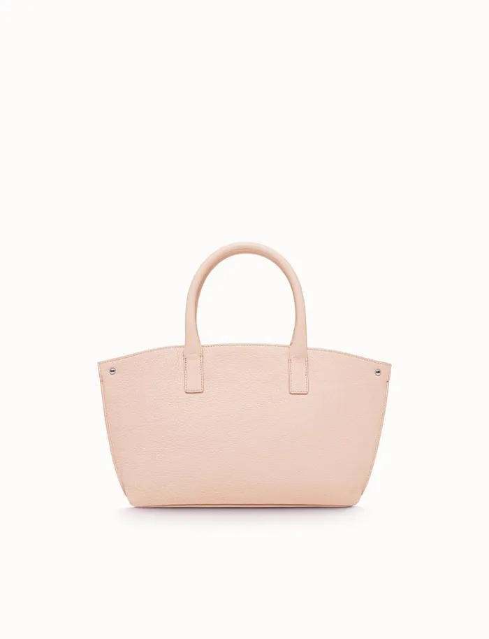 Little Messenger Bag In CervoStructured Calf Leather Pale Rose Women Akris Top Handle Bags