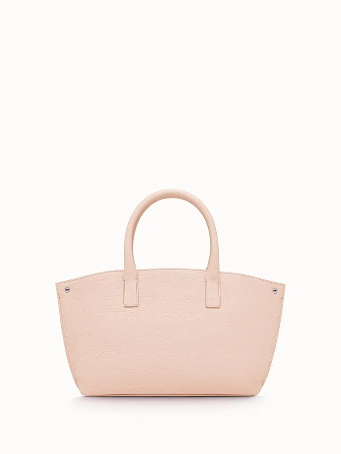 Little Messenger Bag In CervoStructured Calf Leather Pale Rose Women Akris Top Handle Bags