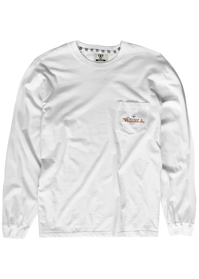 Long Sleeve Tees West Winds Ls Pkt Tee White Vissla Men Long Sleeve Tees West Winds Ls Pkt Tee White Vissla Men