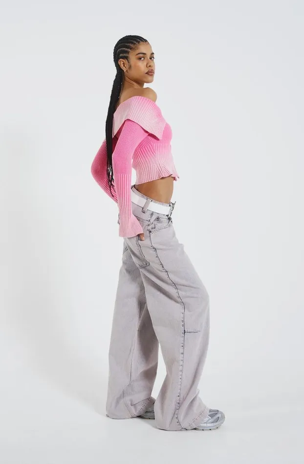 Long Sleeve Tops Women Jaded London Candy Pink Tribeca Knitted Top