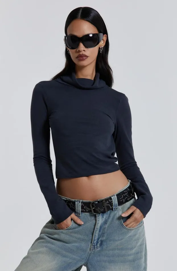 Long Sleeve Tops Women Jaded London Party In The Back Backless Top