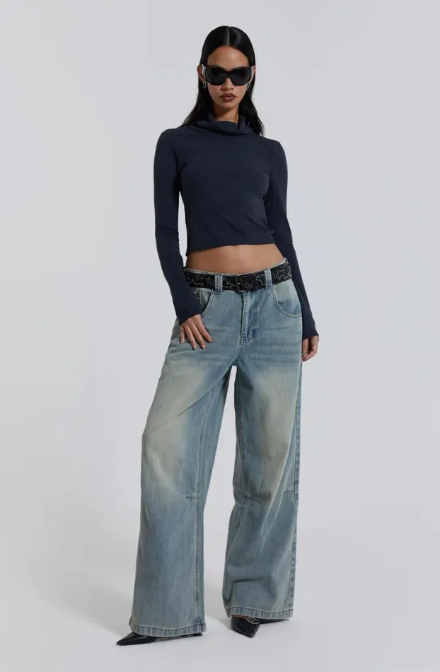 Long Sleeve Tops Women Jaded London Party In The Back Backless Top