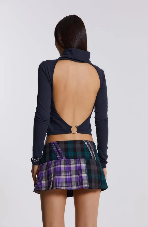 Long Sleeve Tops Women Jaded London Party In The Back Backless Top