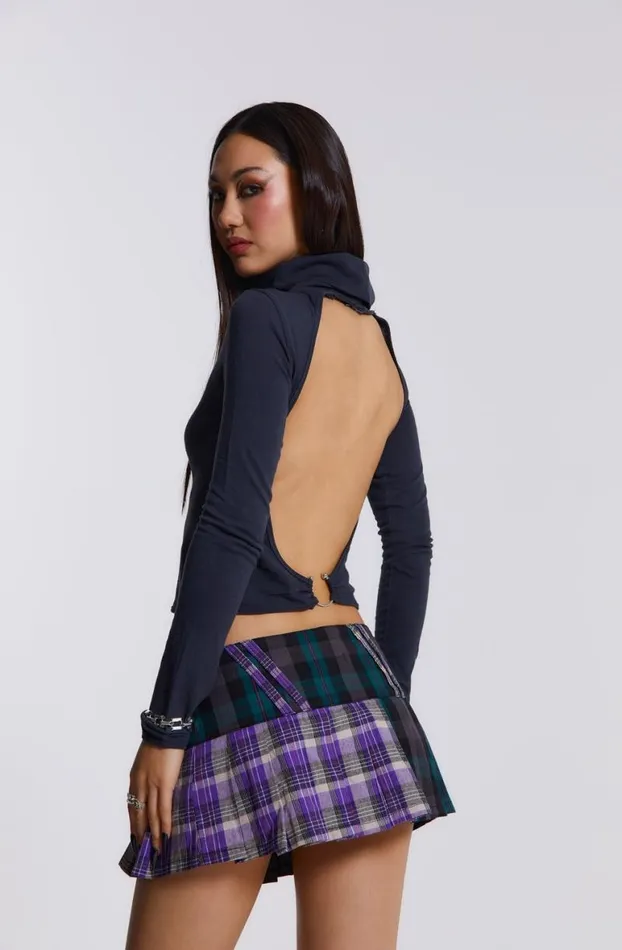 Long Sleeve Tops Women Jaded London Party In The Back Backless Top