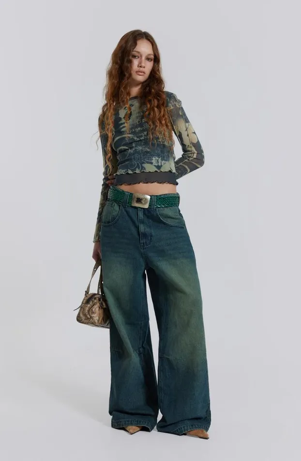 Long Sleeve Tops Women Jaded London Primavera Mesh Long Sleeve Top