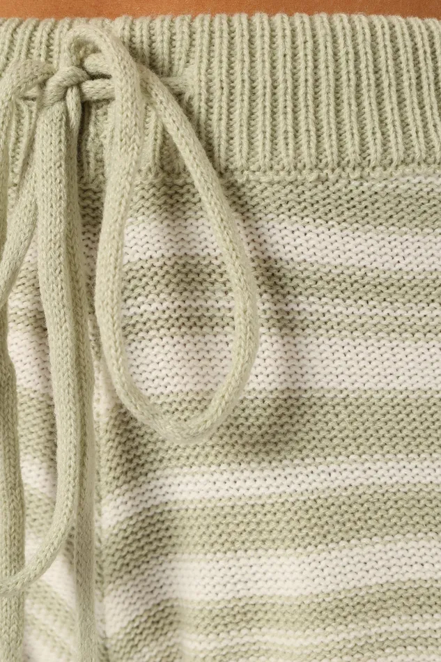 Loungewear Christina Knit Set 8211 Sage Stripe Sage Stripe 8211 petalandpup Women