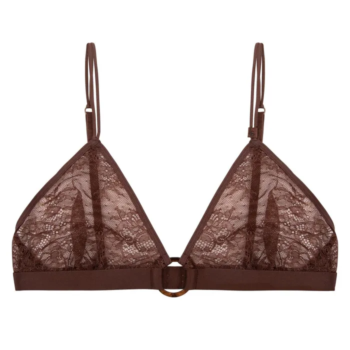 Love Stories Unpadded Bralettes Carly Bralette Dark Brown 8211 Women