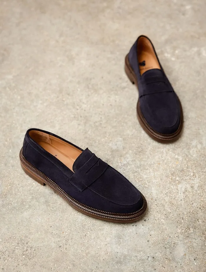 Mark Navy Men Bobbies Loafers