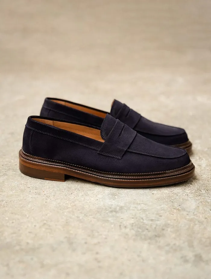Mark Navy Men Bobbies Loafers