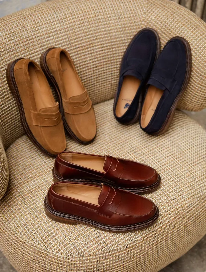 Mark Navy Men Bobbies Loafers