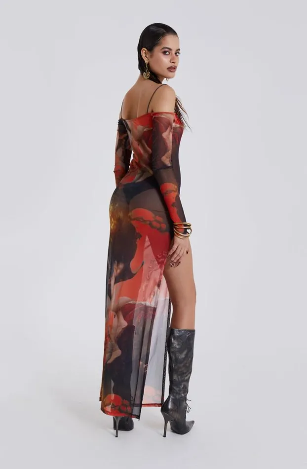 Maxi Dresses Women Jaded London Valencia Print Maxi Dress