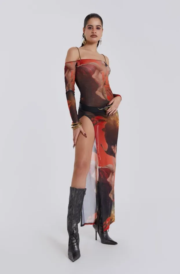 Maxi Dresses Women Jaded London Valencia Print Maxi Dress