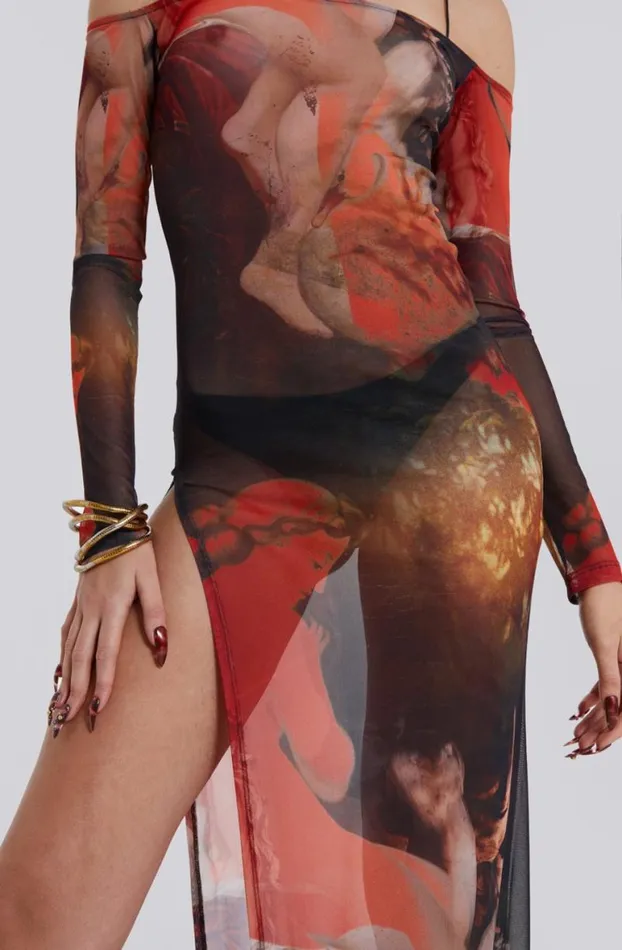 Maxi Dresses Women Jaded London Valencia Print Maxi Dress
