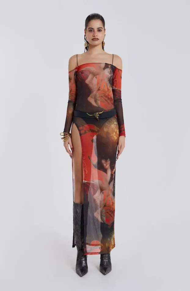 Maxi Dresses Women Jaded London Valencia Print Maxi Dress