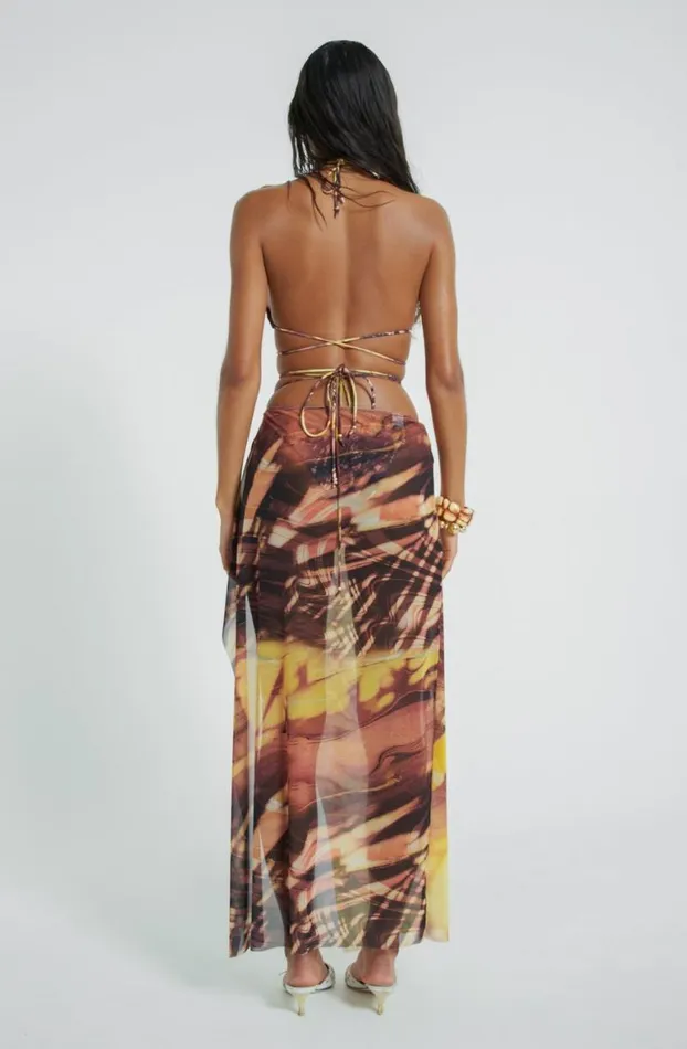 Maxi Skirts Women Jaded London Aphrodite Wrap Around Mesh Maxi Skirt