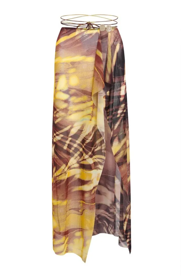 Maxi Skirts Women Jaded London Aphrodite Wrap Around Mesh Maxi Skirt