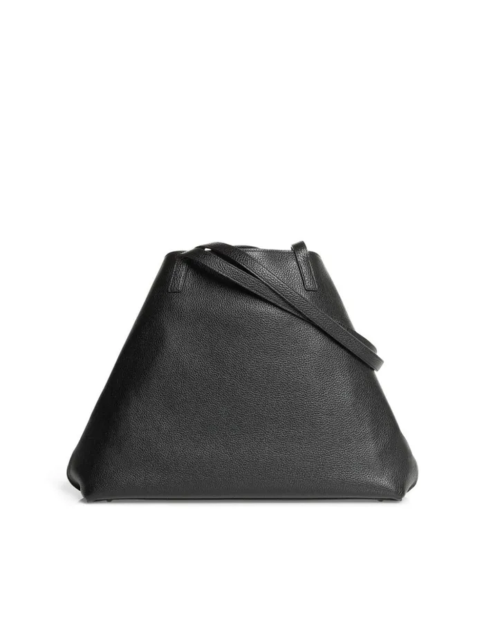 Medium Ai Shoulder Bag In Horsehair And Leather Black Women Akris Tote Bags