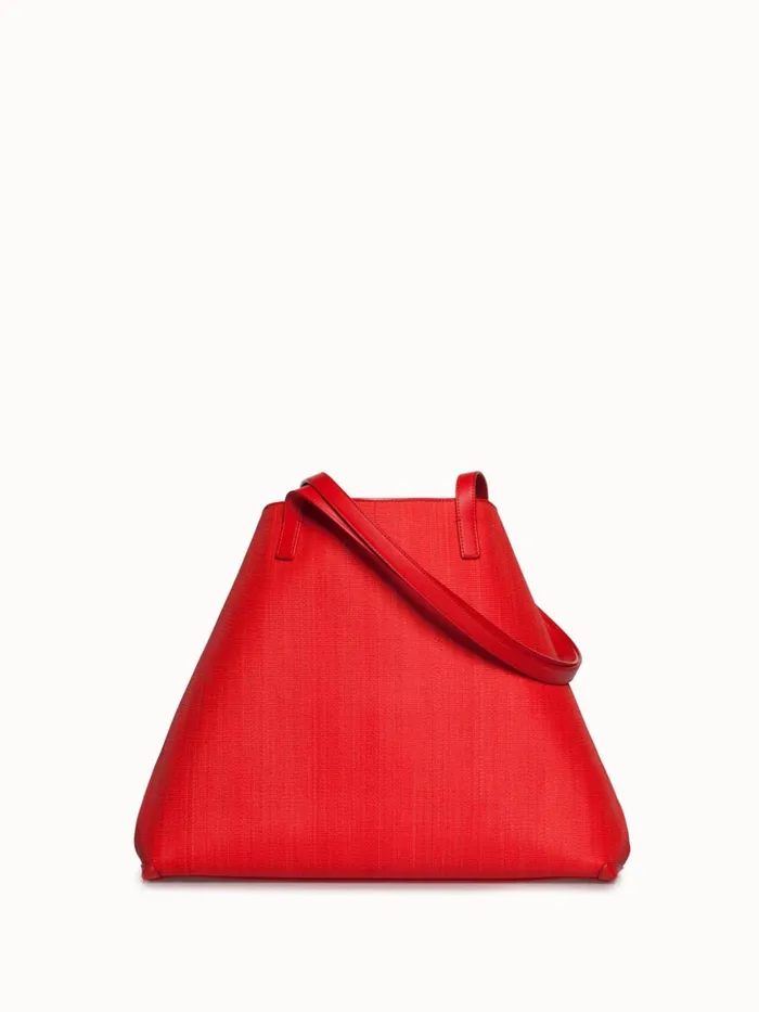 Medium Ai Shoulder Bag In Horsehair Fabric Scarlet Women Akris Shoulder Bags