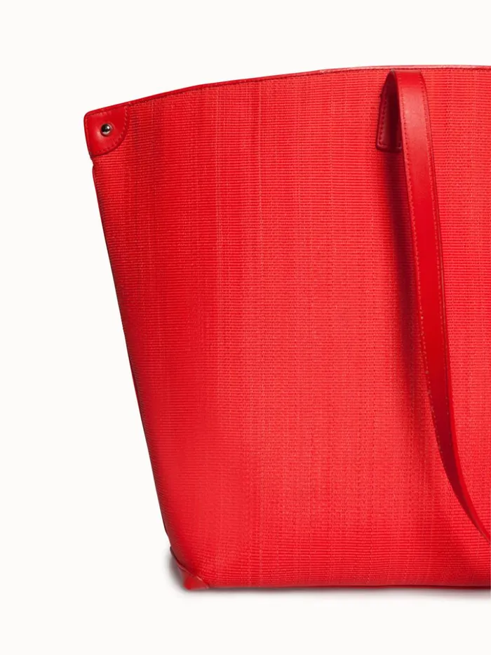 Medium Ai Shoulder Bag In Horsehair Fabric Scarlet Women Akris Shoulder Bags