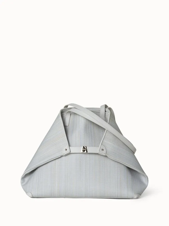 Medium Ai Shoulder Bag In Horsehair Leblancnoir Women Akris Shoulder Bags