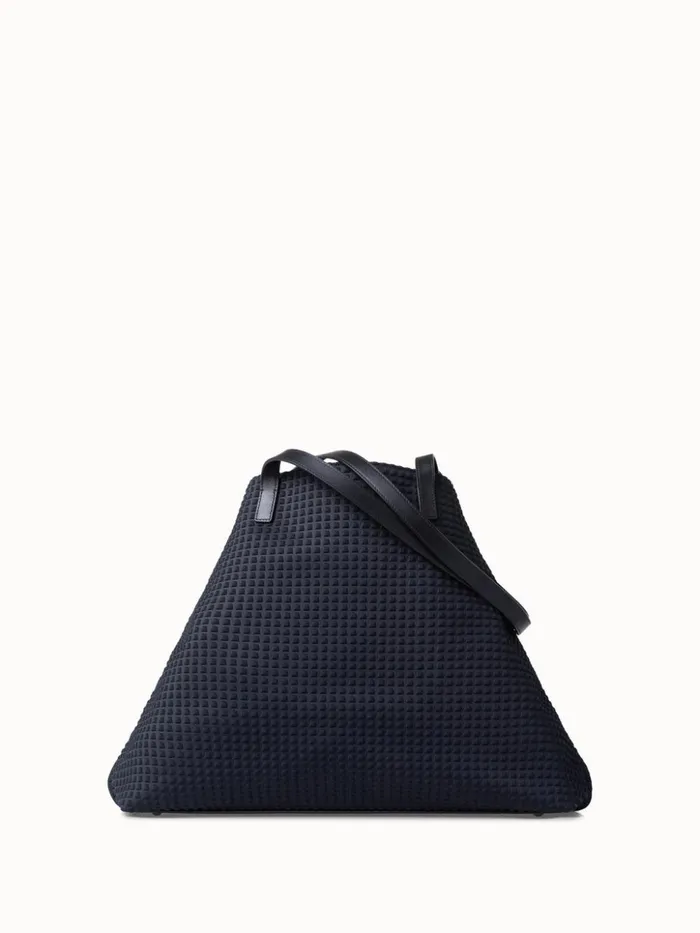 Medium Ai Shoulder Bag In Techno Trapezoid Fabric Black Women Akris Tote Bags