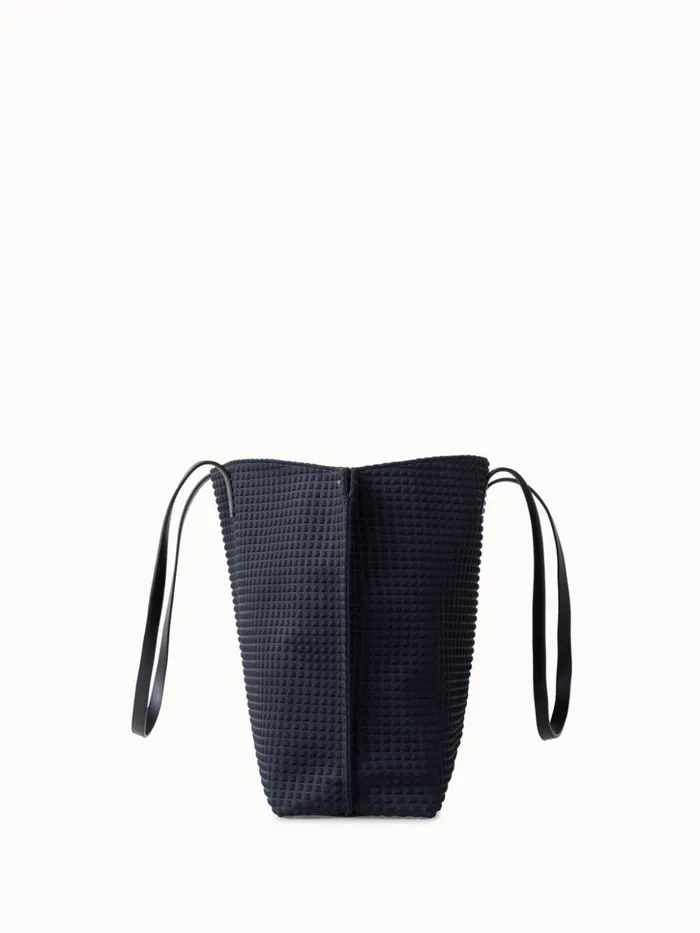 Medium Ai Shoulder Bag In Techno Trapezoid Fabric Black Women Akris Tote Bags