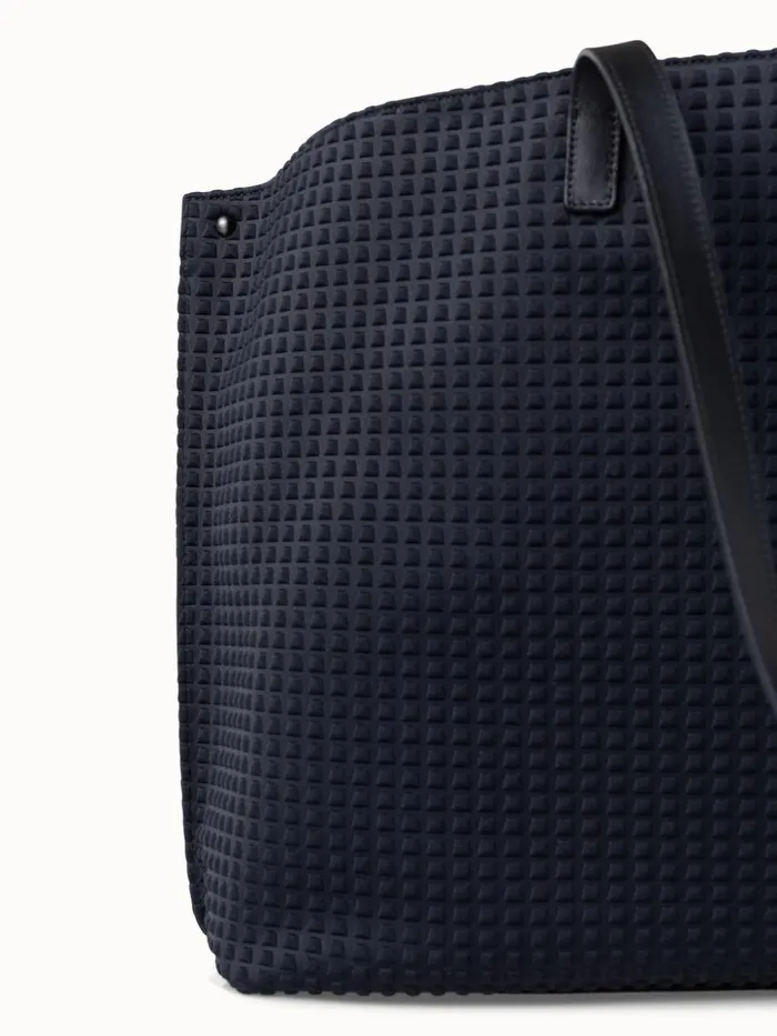 Medium Ai Shoulder Bag In Techno Trapezoid Fabric Black Women Akris Tote Bags