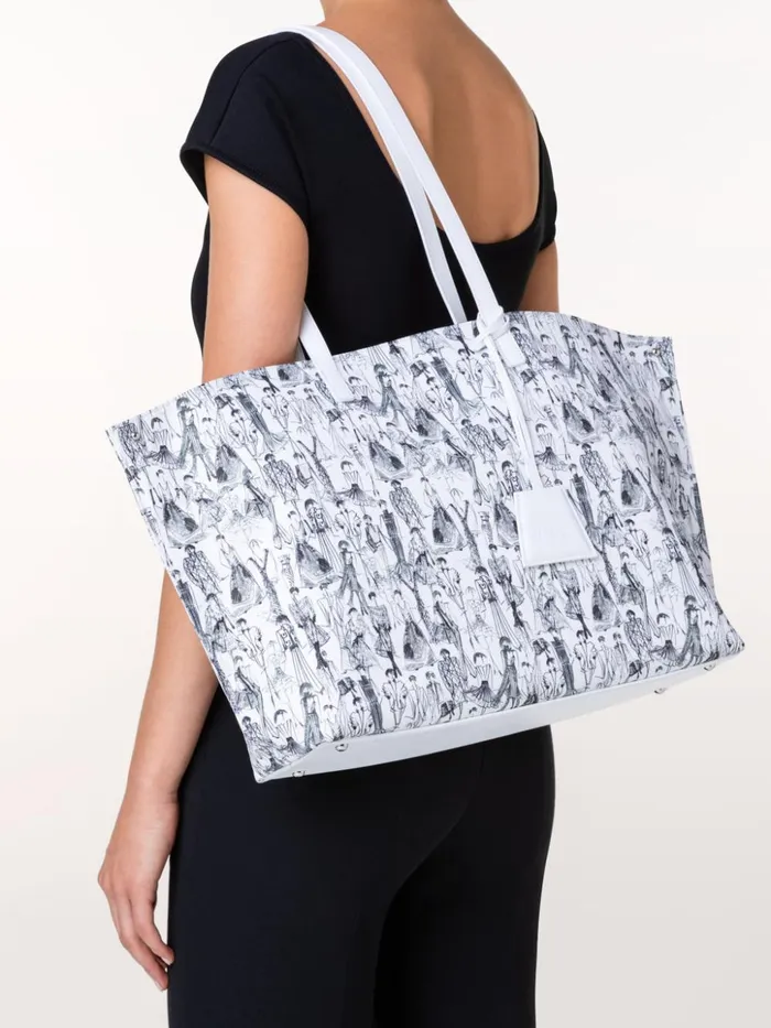 Medium Ai Shoulder Bag With Croquis Print Croquis Print Women Akris Shoulder Bags