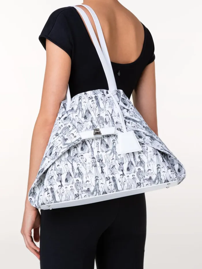 Medium Ai Shoulder Bag With Croquis Print Croquis Print Women Akris Shoulder Bags