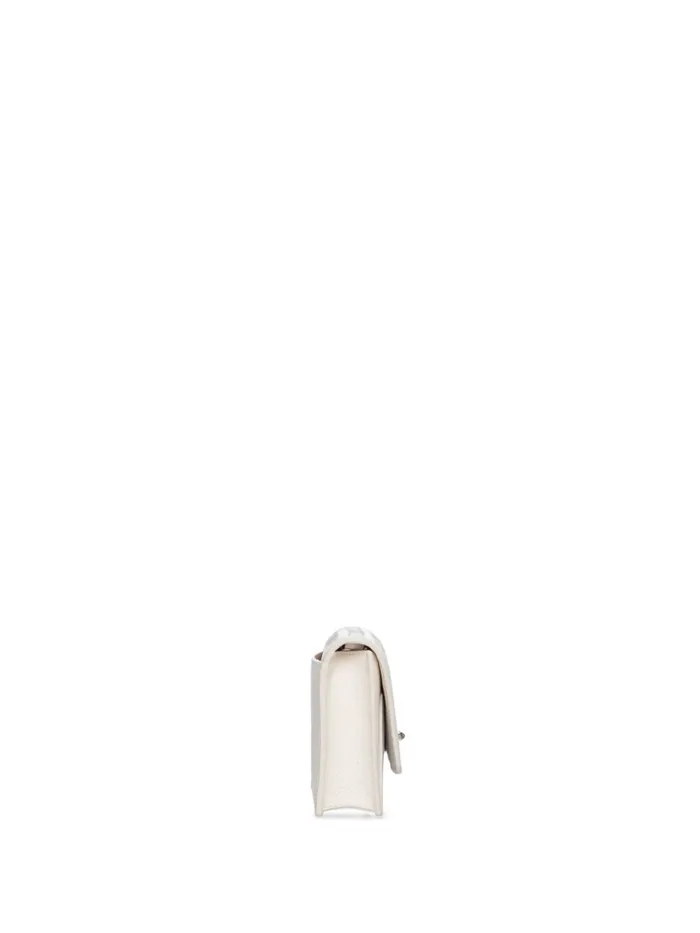 Medium Anouk Crossbody Clutch Bag With Handwoven Details Cream Women Akris Crossbody Bags