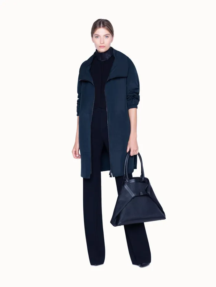 Medium Handbag In Horsehair And Graphite Colored Hardware With Smartphone Pocket Black Metallic Women Akris Tote Bags