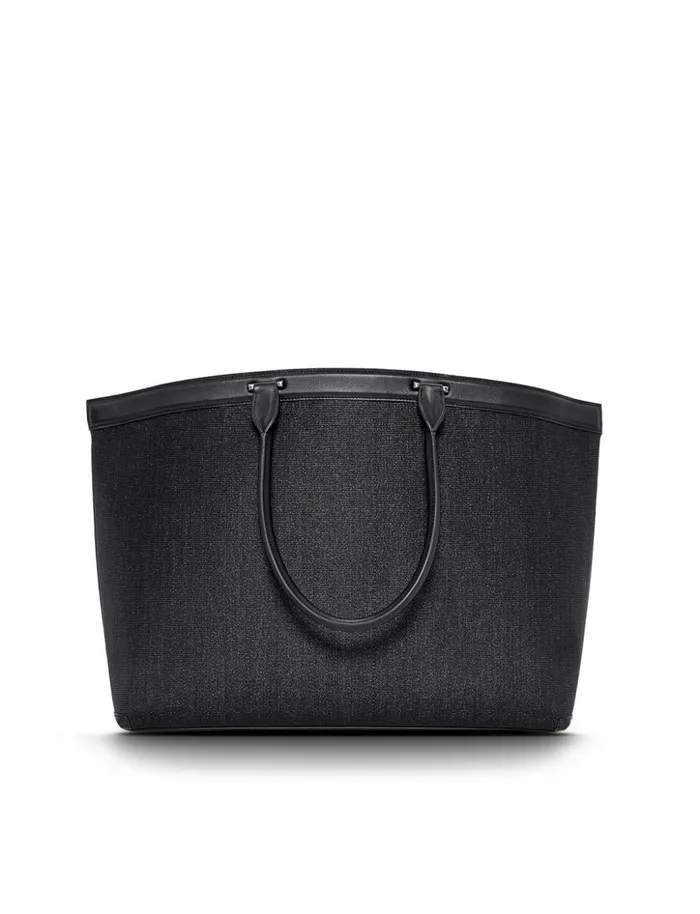 Medium Handbag In Horsehair And Graphite Colored Hardware With Smartphone Pocket Black Metallic Women Akris Tote Bags