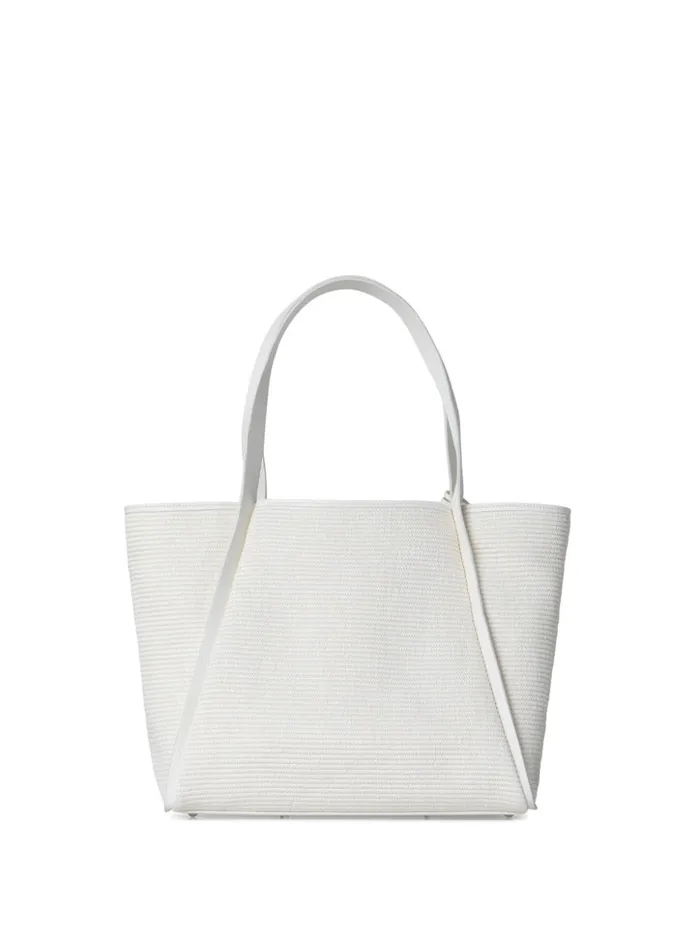 Medium Handbag In Raffia Fabric Cream Women Akris Tote Bags