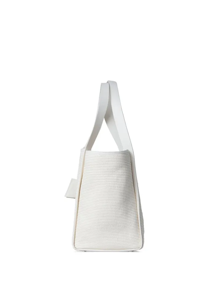 Medium Handbag In Raffia Fabric Cream Women Akris Tote Bags